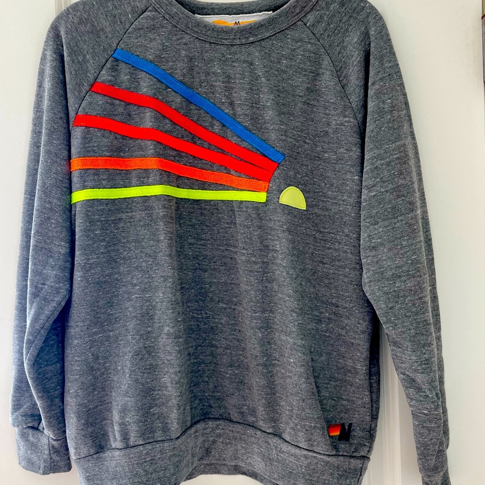 Aviator Nation - Day Dream Crew Neck Sweatshirt - Grey - Medium